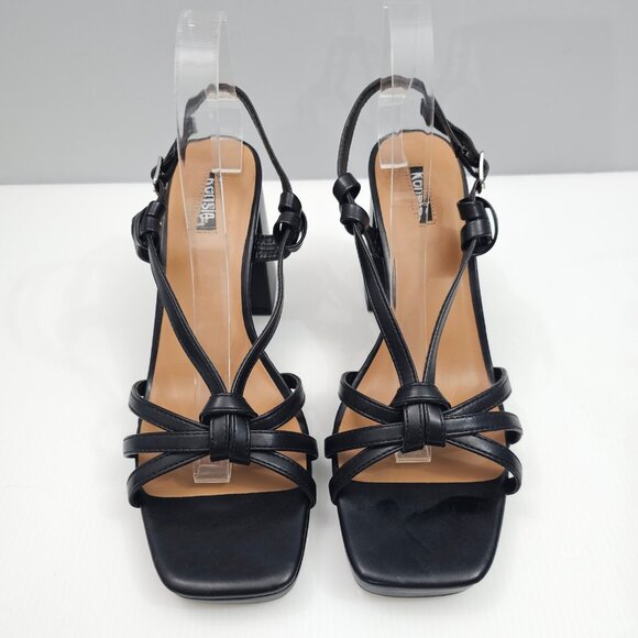 Kensie Leilany Platform Sandal Women 10 Black Strappy Block Heel Night Out 90s - Picture 4 of 15